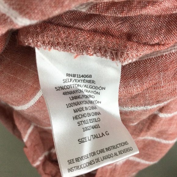 Ten Sixty Sherman Striped Cutout Tie Front Pink Romper Size Large - Picture 8 of 9